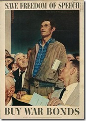 War Bonds Freedom of SPeech Poster
